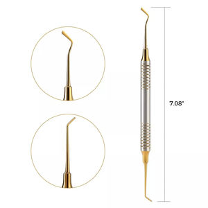 Juego de 6 piezas de instrumentos de llenado de resina compuesta Dental, juego restaurador recubierto de titanio dorado, equipo Dental - Product Image 3