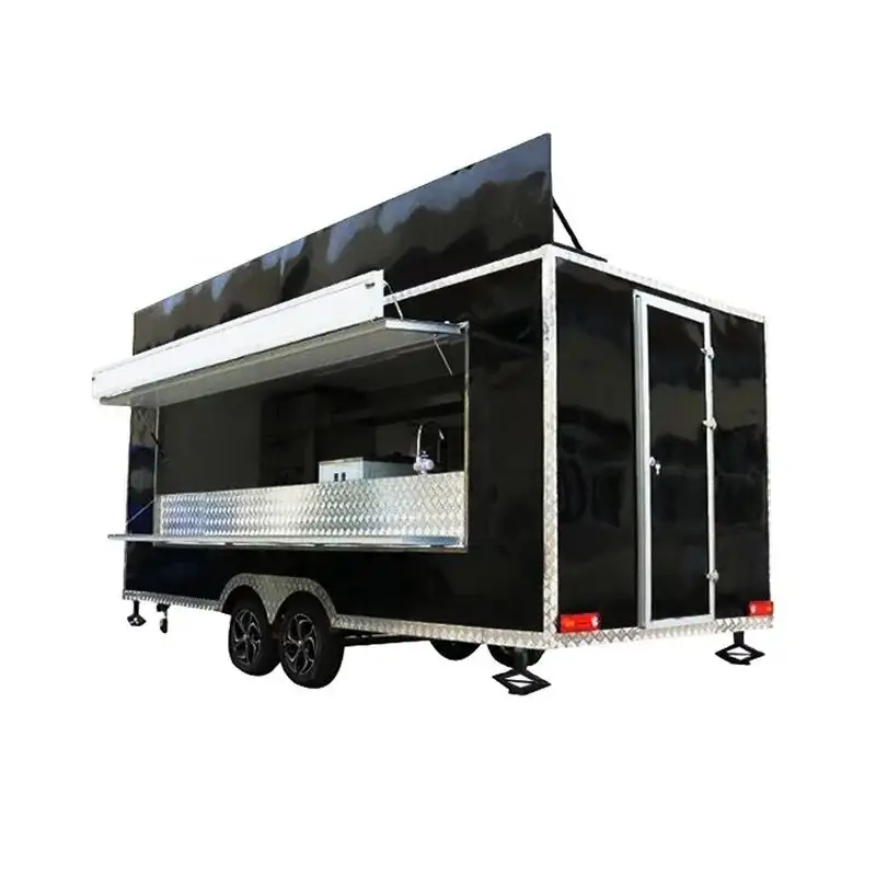 Food Carts Shop Mobile Anhänger Food Trucks Mobile Food Trailer Pizza Hund Custom ized Hot Key Long Power Outdoor Pack räder