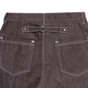 กางเกงยีนส์ผ้ายีนส์สำหรับผู้ชายสีดำทรงตรงพอดีตัวทรงกระดิ่งสไตล์วินเทจเรียกการตกแต่งด้วยตัวเองจากญี่ปุ่นดั้งเดิม - Product Image 3