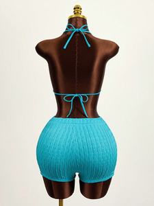 Bikini de Dos Piezas de Alta Calidad para Mujer, Nuevo Diseño, Bikinis Simples y Sexys para Mujer, Trajes de Baño, Conjuntos de Bikini Sólidos de Dos Piezas, Precio Económico, OEM - Product Image 4