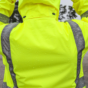 Vestes de sécurité extra larges de haute qualité Blouson aviateur lime haute visibilité avec doublure matelassée Veste de travail pour hommes - Product Image 4