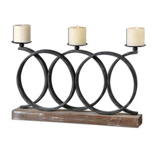 Candelabro antiguo de hierro para decoración del hogar, chimenea, boda - Product Image 2