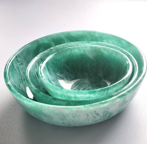 Bol en résine époxy Design standard Cuisine utilisée 3 pièces de tailles différentes Artisanat Saladier en résine époxy - Product Image 1