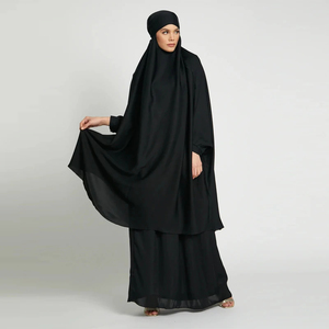 Luxury Islamic Women Abaya <b>Dress</b> Cotton Polyester Floor Length High Neck Four-Way Stretch <b>Long</b> Sleeve Breathable Modest Wear - Product Image 5