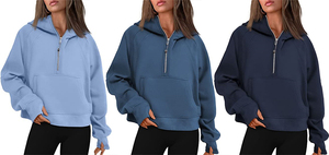 2024 gros sweats à capuche personnalisés pour femmes fermeture éclair/pull-over vêtements de rue/sweats à capuche formels à séchage rapide - Product Image 3