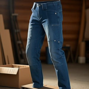 Pantalon de travail en denim pour homme, taille 48, par Terrax - Product Image 3