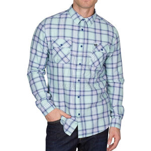 <b>Mens</b> Soft Cotton <b>Flannel</b> <b>Shirt</b> in Blue with Protective <b>Shirt</b> for Heavy Duty Work custom made in pakistan for bikers safety - Product Image 1