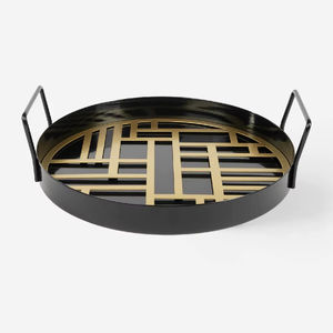 Plateau de service en émail métallique contemporain, style artisanal, pour la maison, l'hôtel, le restaurant, la salle à manger - Product Image 1