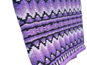 Tapis de selle Western Ansh International WP62 en laine violette avec motif tribal et renforts en cuir pour l'équitation - Product Image 3