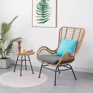 Chaise de jardin en rotin pliable et empilable moderne, siège lounge, mobilier de patio extérieur, portable et léger - Product Image 3