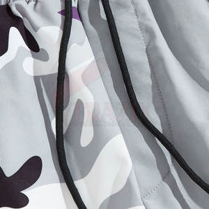 กางเกงคาร์โก้ลำลองน้ำหนักเบาสำหรับผู้ชายเสื้อผ้าแนวสตรีทฟอกสีเข้มมีลายกลางเอวตรงสำหรับใส่วิ่ง - Product Image 4