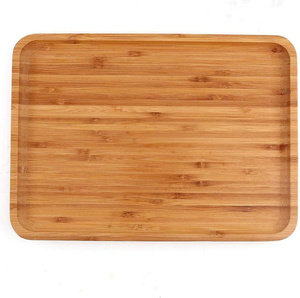 Huhipro élégant plateau de service en bambou finition peinte de luxe facile à nettoyer design rectangulaire antidérapant pour restaurant de restauration élégant - Product Image 3
