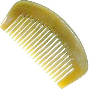 Peigne ionique anti-poux en corne de buffle naturelle fait à la main, peigne à cheveux tendance et peigne commun pour la maison, l'hôtel et les voyages, logo personnalisé - Product Image 5