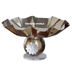 Border Design Excellent Quality <b>Silver</b> Finished Metal Chocolate <b>Bowl</b> With Plate Handmade Hotel Ware New Wholesale Chocolate <b>Bowl</b> - Product Image 2