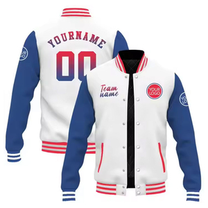 Best High Quality <b>Canvas</b> Varsity <b>Jacket</b> Men Women Custom Stand Collar Embroidery Leather Sleeves Stylish High Street Design - Product Image 5