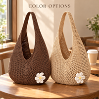 Sac fourre-tout en tricot pour homme, réutilisable, écologique, tissé, faible MOQ (10 pièces), vente en gros, directement de l'usine, stock disponible, expédition rapide