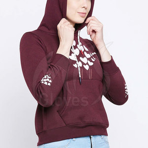 Sweats à capuche personnalisés de haute qualité pour femmes à vendre en gros Lady Pullover Hoodies - Product Image 4
