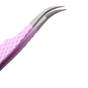 Pinzas profesionales para el cuidado de las pestañas, pinzas para el cuidado de las pestañas con mango de Color rosa, pinzas para extensión de pestañas de tamaño personalizado - Product Image 6