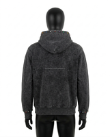 Sweat à capuche zippé personnalisé OEM en polaire d'hiver 320g coton/polyester, design double fermeture éclair, séchage rapide pour homme
