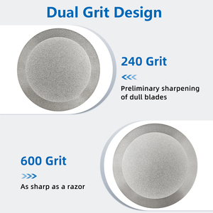 240 600 Grit Portable Hache Outil D'affûtage Pierre À Aiguiser Ronde Électrolytique 2 Faces Hache Jardin Travail Du Bois Meule - Product Image 3