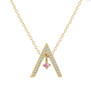 จี้สร้อยคอรูปตัว “A” ประดับเพชรโมอิสซาไนต์ VVS ทองคำแท้ 925 สไตล์ฮิปฮอป - Product Image 4