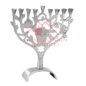 2025 Venta al por mayor Metal Aluminio Vela Menorah Candelabro para Iglesia y Templo Best Seller - Product Image 1