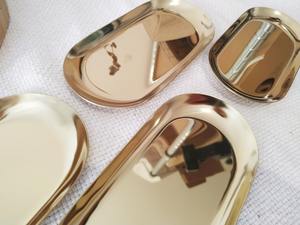 Bandeja Ovalada Simple con Acabado Dorado, Ideal para Servir Bebidas Diariamente en Cafeterías, Restaurantes, Servir Agua a los Huéspedes y Uso Decorativo - Product Image 3