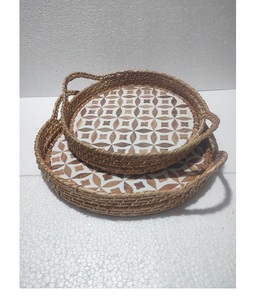 Bandeja de madera de alta calidad para servir con asas, caja marrón o caja blanca o caja de regalo, logotipo personalizado - Product Image 2