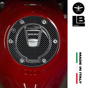 Adesivi 3D in carbonio per tappo serbatoio moto Ducati Multistrada 1200 - Product Image 2