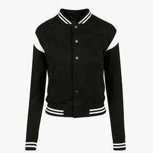 OEM Custom Solid Color <b>Long</b> Sleeve Baseball Varsity <b>Jacket</b> <b>for</b> Women Latest Arrival Wholesale Plain Blank Varsity - Product Image 1