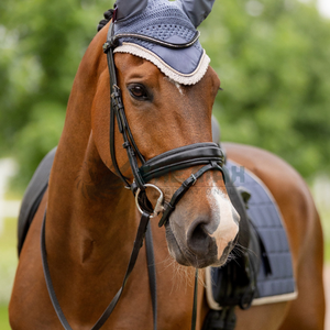 Crochet Fly Veil Premium Lavable Cheval Oreille Bonnet Léger Design Élégant Pakistan Fabricant Équipement Équestre - Product Image 3