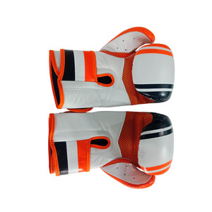 Los mejores guantes de cuero de vaca de 12oz 14oz 16oz Muay Thai Kickboxing MMA Sparring Guantes de trabajo de perforación para entrenamiento - Product Image 4