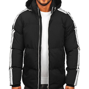 Último diseño de moda por encargo impreso ropa de invierno con capucha chaqueta de hombre abrigo blanco chaqueta acolchada de moda para hombre - Product Image 1