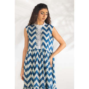 Robe longue imprimée en cambric IPS-77465 – Décontractée, sexy, élégante, respirante, col carré, idéale pour le bureau et le style urbain - Product Image 1