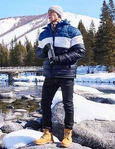 Veste d'hiver matelassée pour homme, à capuche, en polaire, chaude, légère, vêtement d'extérieur, temps froid. - Product Image 6