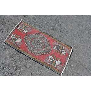 Tapis Vintage Turc Large de 17X32 Pieds Style Ethnique Rouge Gris Patchwork Design Laine PP 10mm Latex Couloir Rectangle Tapis de Chambre - Product Image 2