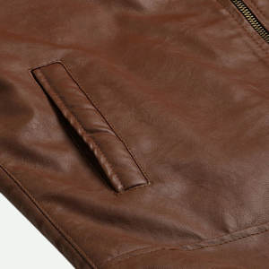 Veste en cuir véritable imperméable et élégante pour homme, design urbain, logo frontal, fermeture éclair, vente en gros, veste de fabricant pour hommes - Product Image 4