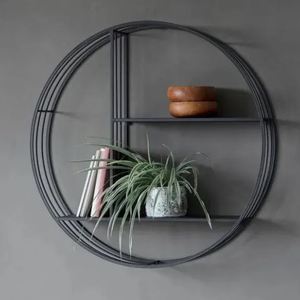 Estante de pared decorativo de diseño moderno, nueva decoración del hogar, artesanía de Metal con revestimiento de polvo blanco - Product Image 3