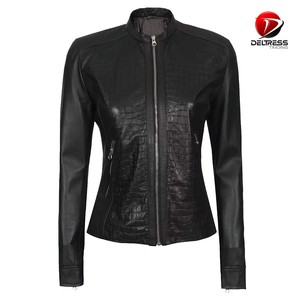 2025 personnalisé élégant dames en cuir véritable moto veste XL taille nouveau prix pas cher - Product Image 4