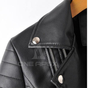 2025 personalizado de alta calidad de los hombres de piel de oveja genuina Bikers chaquetas de cuero puro chaqueta de invierno - Product Image 3