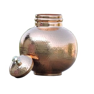 Enfriador de agua de cobre sólido, dispensador de Metal de cobre, olla para servir agua potable doméstica para utensilios de cocina, uso de almacenamiento de agua fría - Product Image 4