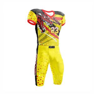 Conjunto de Pantalones y Camiseta de Fútbol Americano con Estampado por Sublimación Personalizado, Uniforme Corto Premium para un Rendimiento Óptimo, Nombre del Equipo Personalizado - Product Image 3