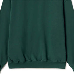 Unisex Dark Green 100% Cotton Fleece Sweatshirt Custom Oversized Pullover Crewneck Patchwork Streetwear Casual Eco-Friendly Warm - Product Image 6