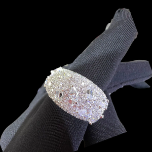 Anillo de Plata de Ley 925 con Incrustaciones de Diamantes Moissanite VVS, Estilo Hip Hop, Lujoso, Unisex - Product Image 1