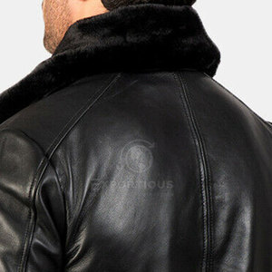 Latest Style Wholesale Windproof <b>Men</b> Leather <b>Fur</b> <b>Jacket</b> Best Selling Waterproof <b>Men</b> Winter <b>Jacket</b> <b>For</b> Online Sale - Product Image 5