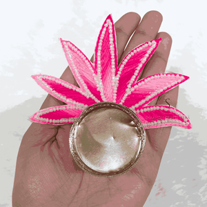 New arrival Pink Color <b>Flower</b> Shaped Tea Light Candle Holder With Pearl Beads for Home Diwali, Wedding Decorations Candle Holder - Product Image 4