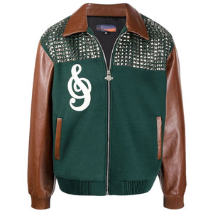 OEM Wholesale Custom Logo Embroidery Eco-Friendly Waterproof Winter Vintage Varsity <b>Jacket</b> with Polyester/Cotton Sleeve for Men - Product Image 1