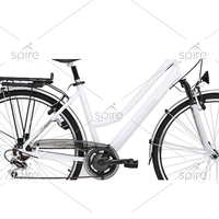 Vélo de ville Spire Cycle PC-404B Classic White 28 pouces, 6 vitesses, cadre en acier, jantes en alliage d'aluminium, réflecteurs avant/arrière, frein V