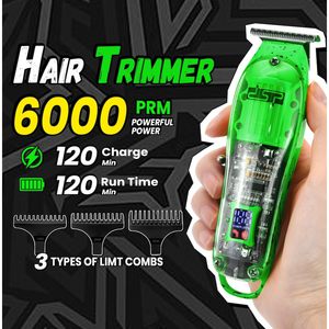 Kit de tondeuse à cheveux sans fil professionnelle pour barbier, rechargeable, avec écran LED, rasoir et étui de voyage, alimentation USB - Product Image 4