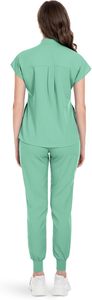 Ensembles de gommage médical professionnel unisexe avec logo personnalisé uniformes hospitaliers en coton pantalons supérieurs et joggeurs chirurgicaux pour médecins infirmières - Product Image 3